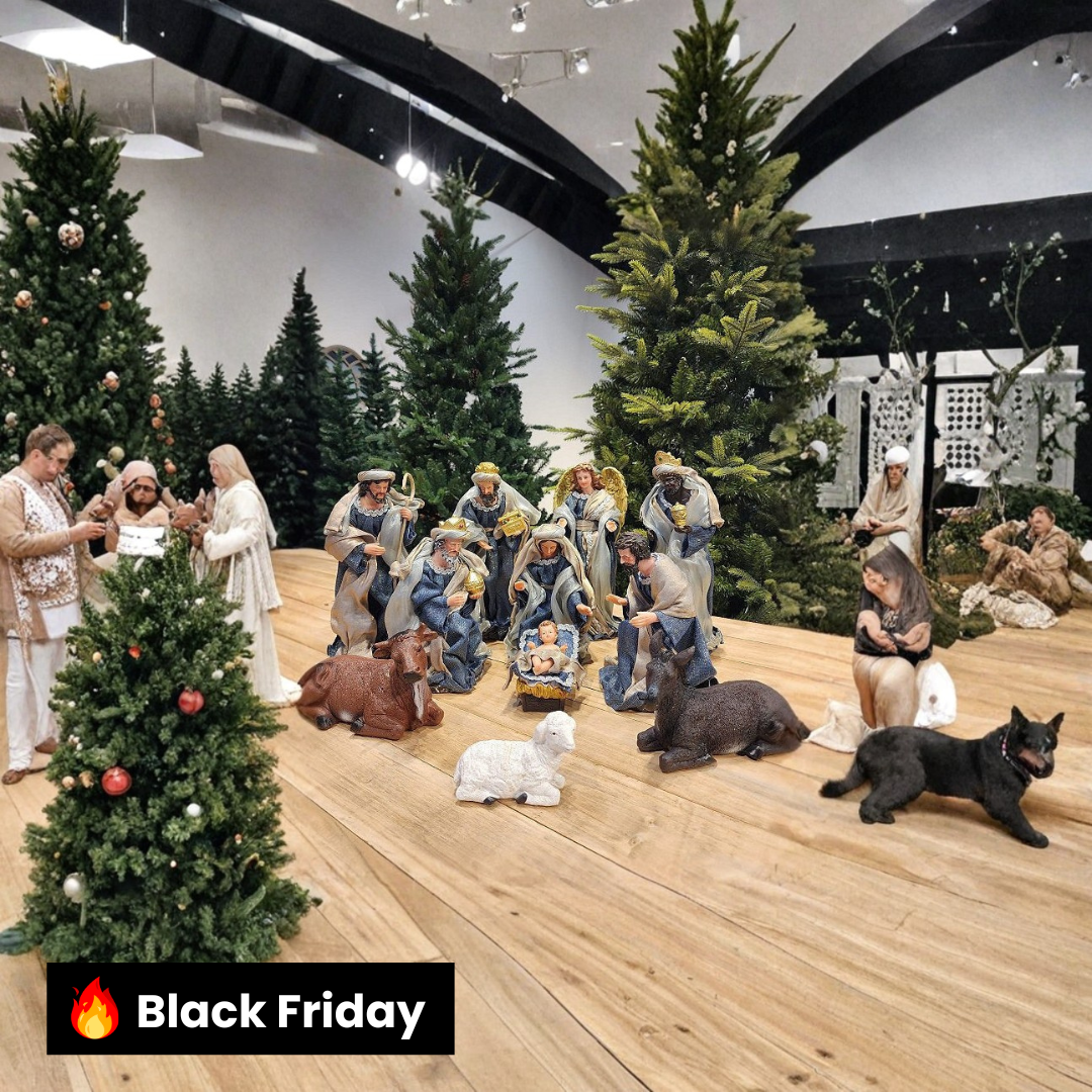 PRESÉPIO DE RESINA LUXO 11 PÇS