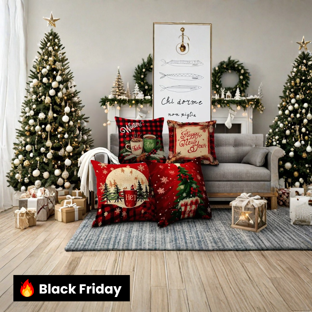 Kit Capas de Almofadas de Natal Sofisticada
