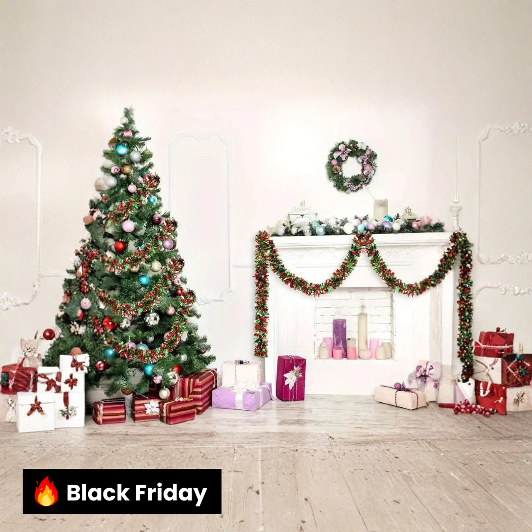 Festão Natalino Fake Verde com Vermelho