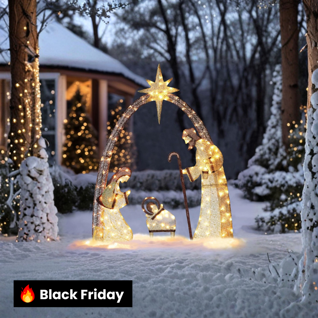 Presépio Natalino Iluminado com 1,52 m de Altura