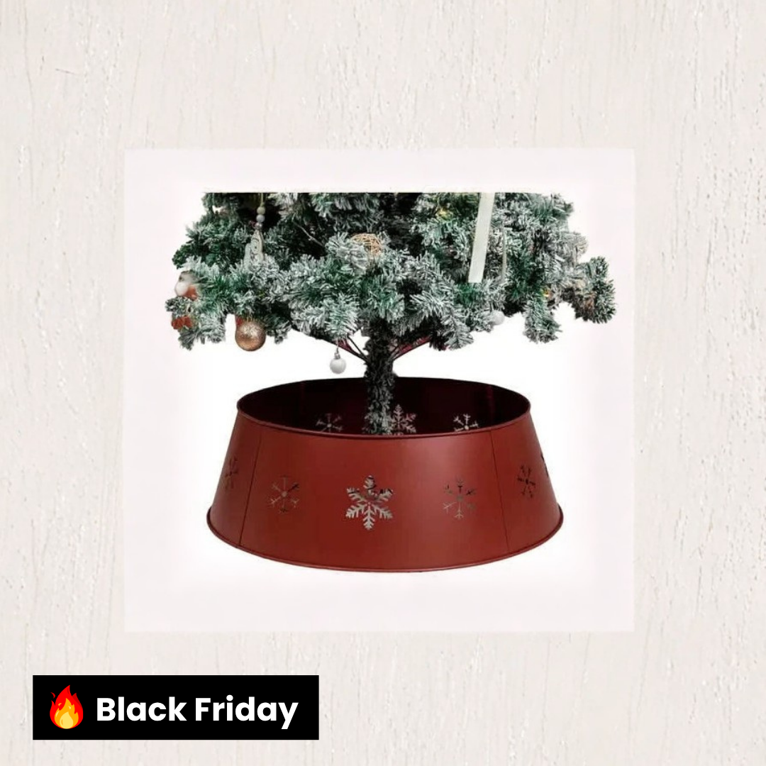 Saia Decorativa Natalina Natal Árvore De Natal Base Ferro 70x60x25