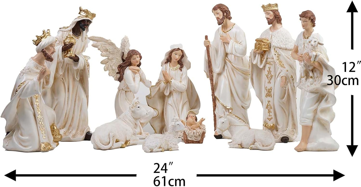 Presépio Católico Sagrada Família – 11 Peças (13 - 30 cm)