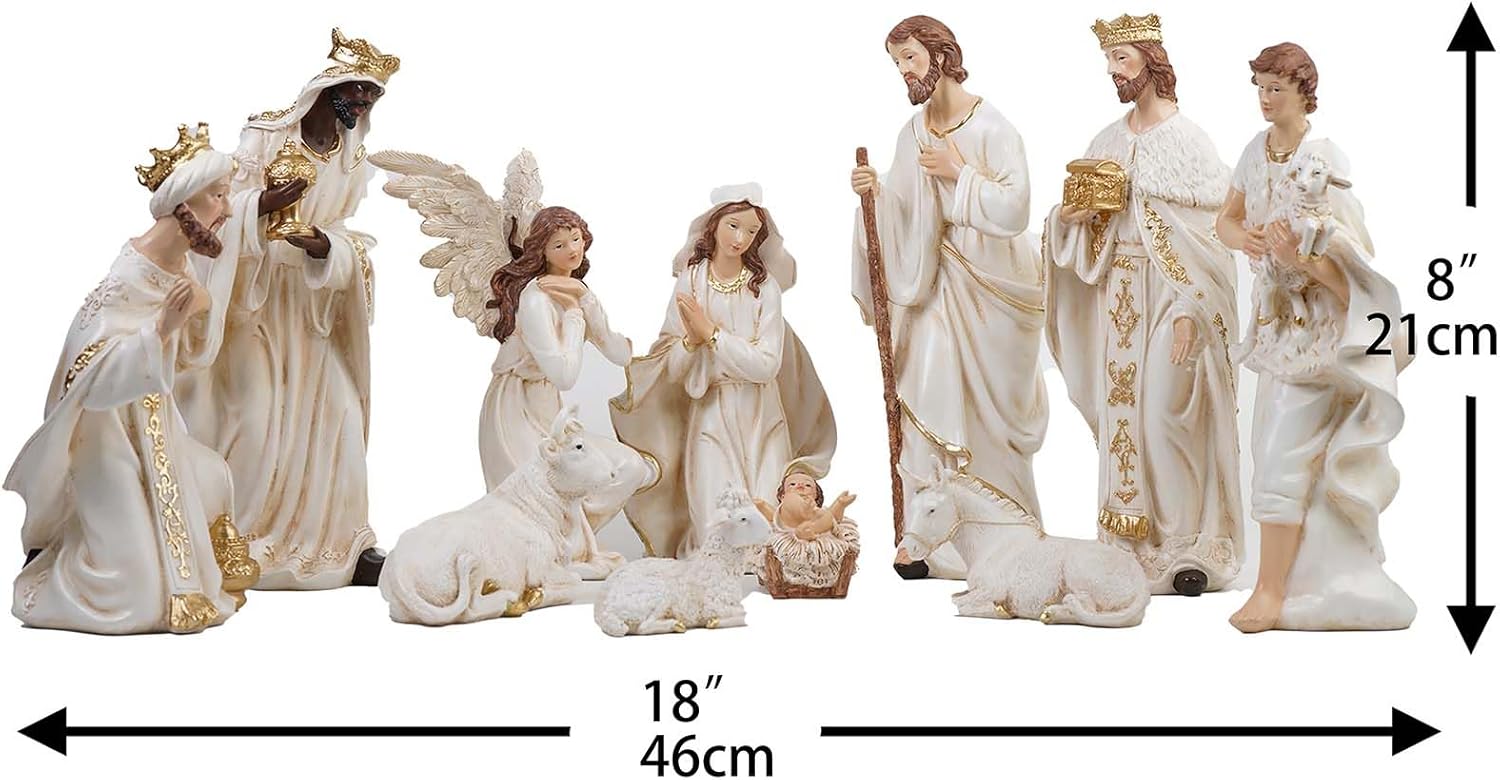 Presépio Católico Sagrada Família – 11 Peças (13 - 30 cm)