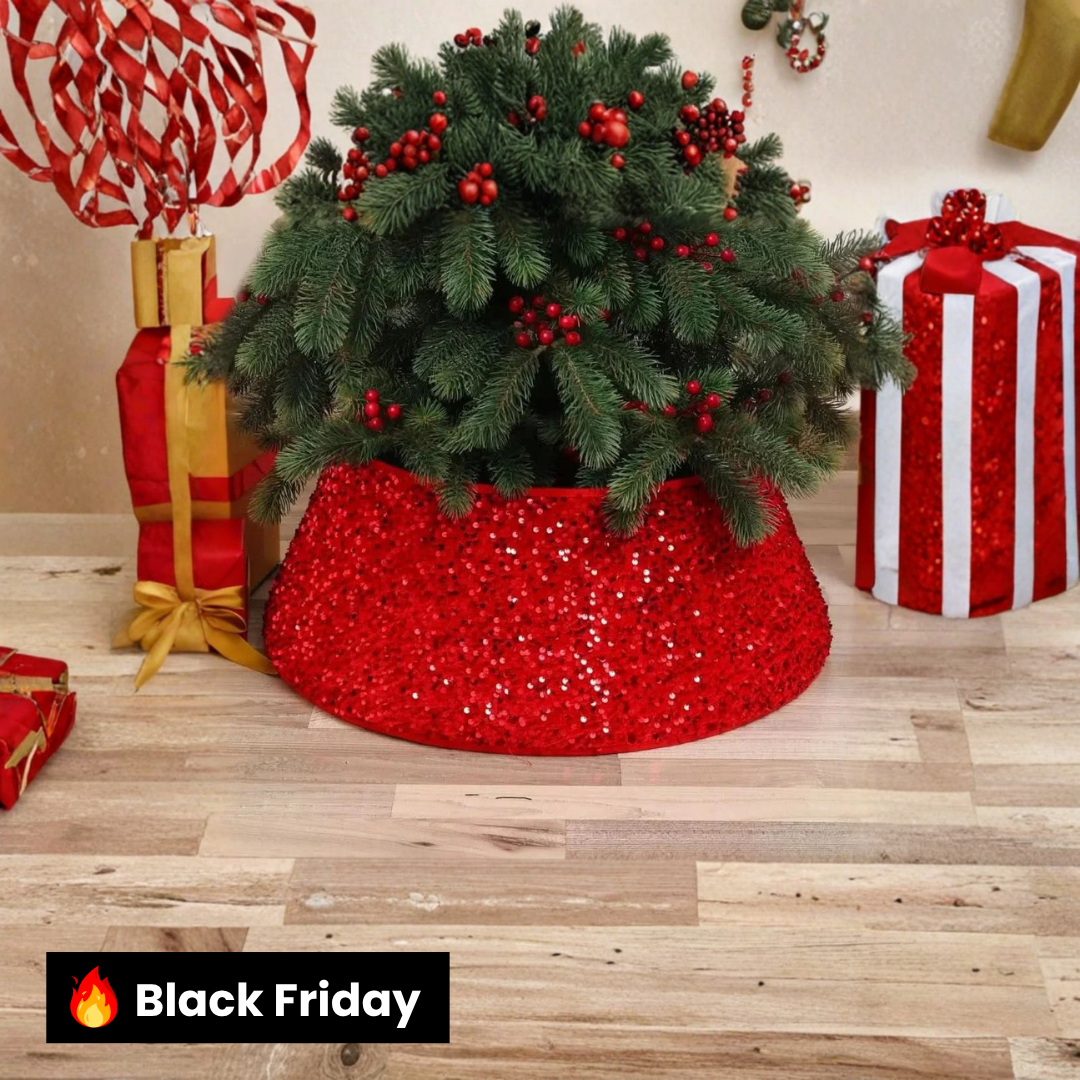 Saia De Árvore Natal De Lantejoulas Brilhantes 45x70cm