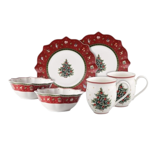 Kit Jantar Natalino Tradicional – 6 Peças