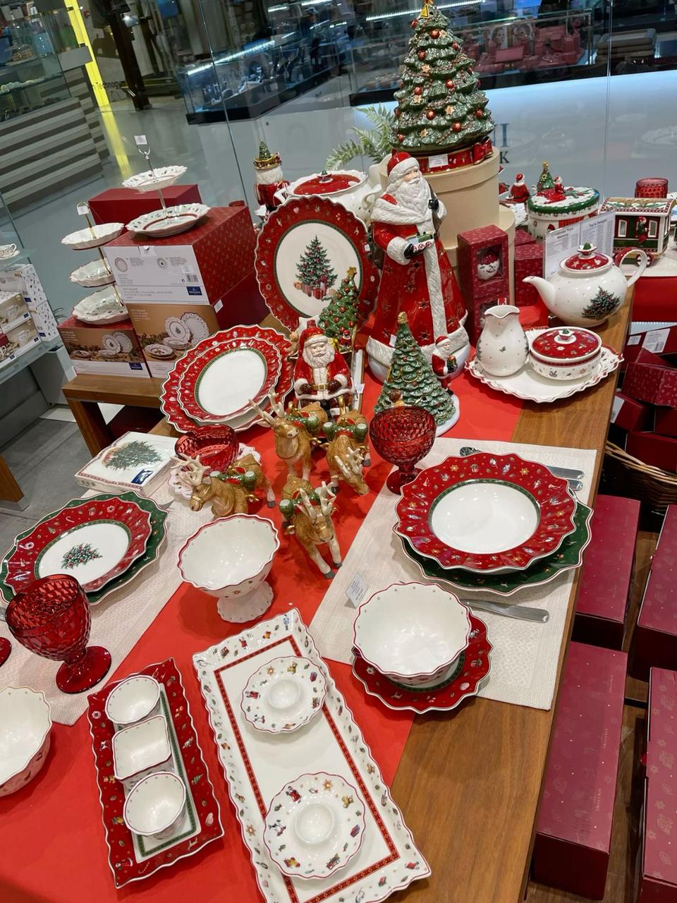 Kit Jantar Natalino Vermelho – 6 Peças