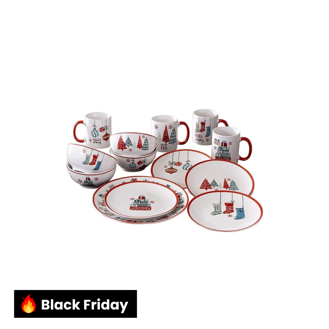 Kit Porcelana Espírito Natalino – 16 Peças