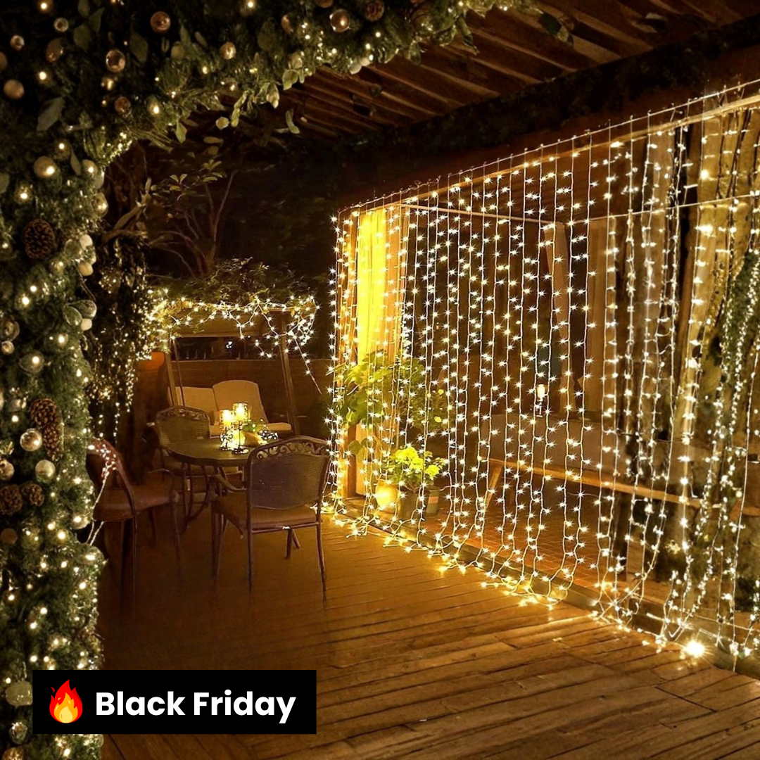 Cortina de Luzes LED Natalinas - Magia e Encanto em Sua Casa