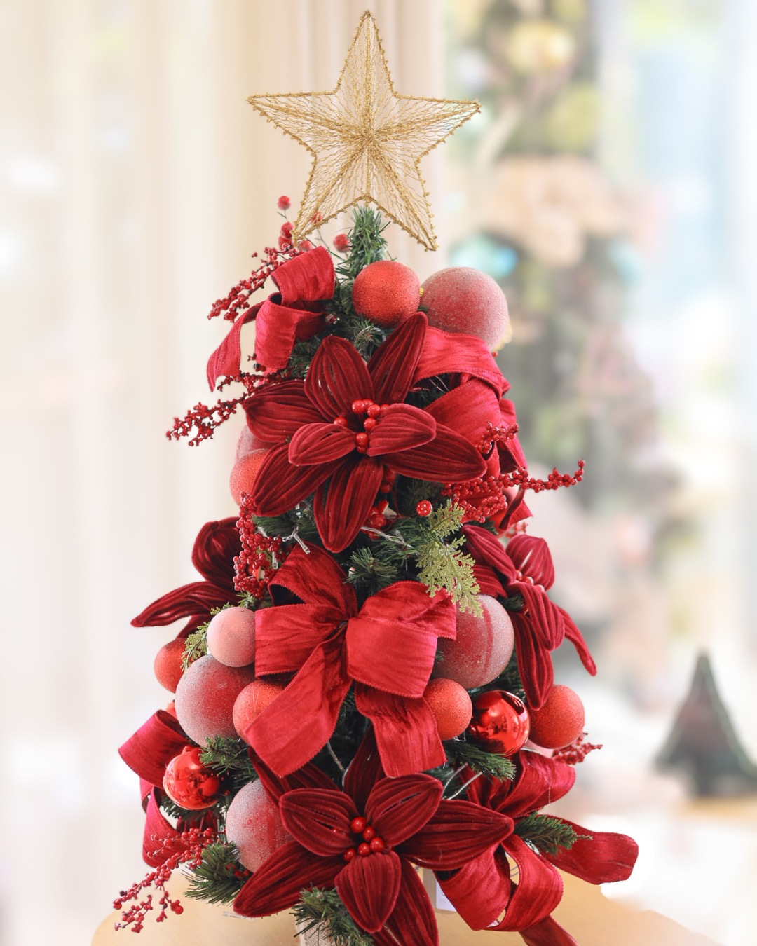 Árvore de Natal Crimson Star I - 90 cm