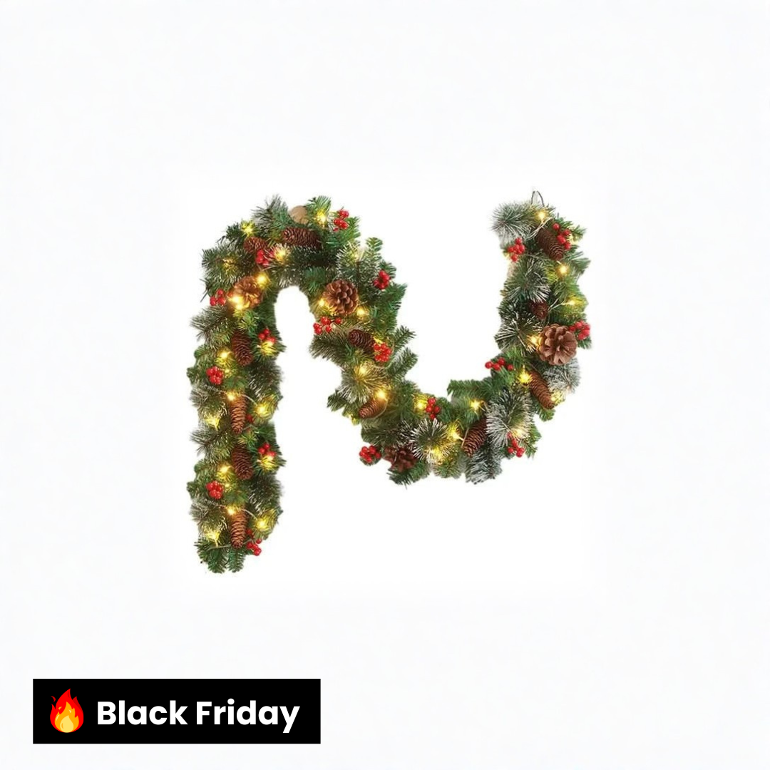 Festão de Natal com decoração