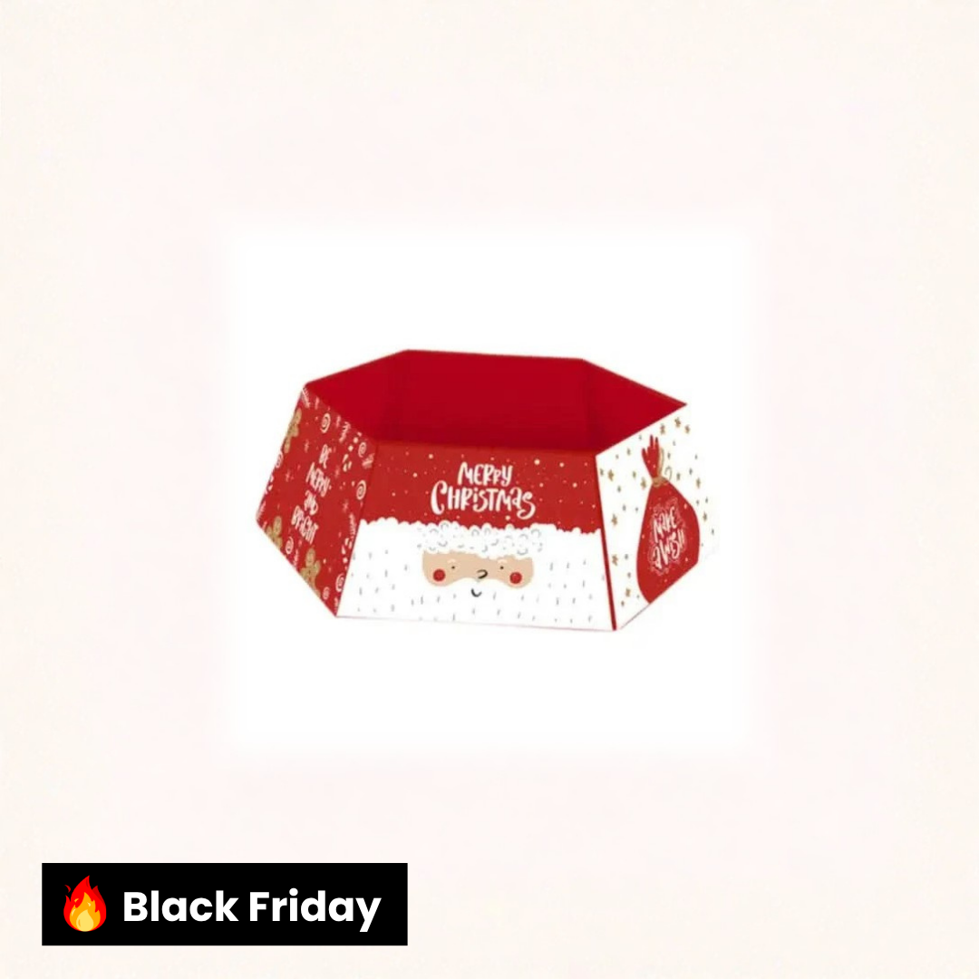 Saia Árvore de Natal Decorativo Estampado 60x40x25cm