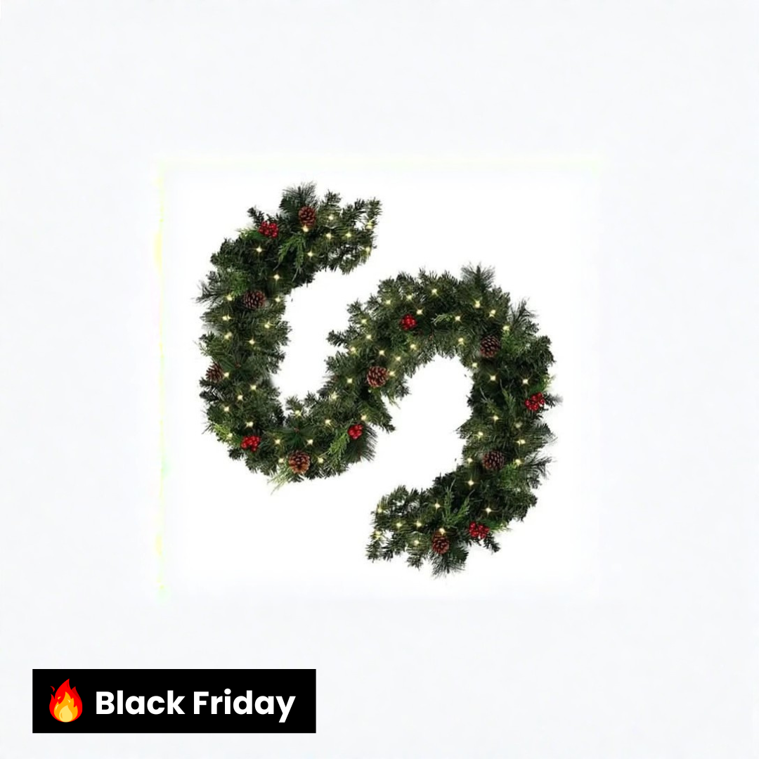 Festão de Natal com decoração