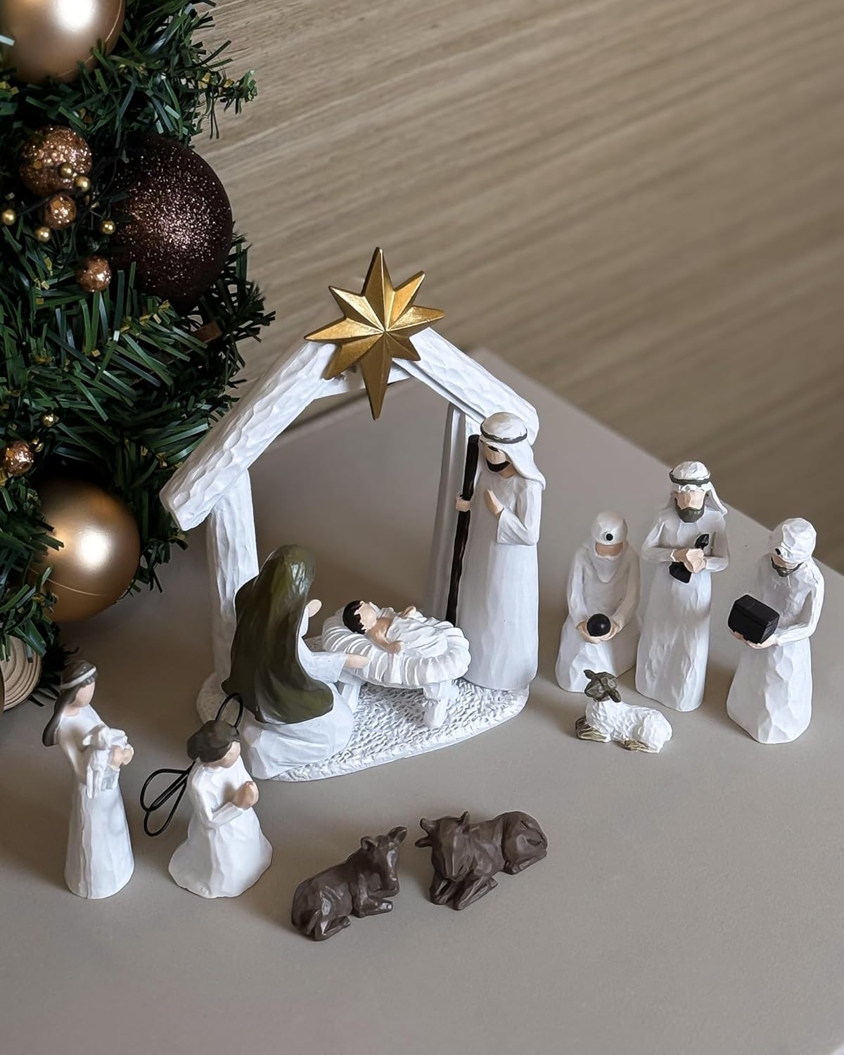 Presépio Infantil com Manjedoura e Anjo – 11 Peças