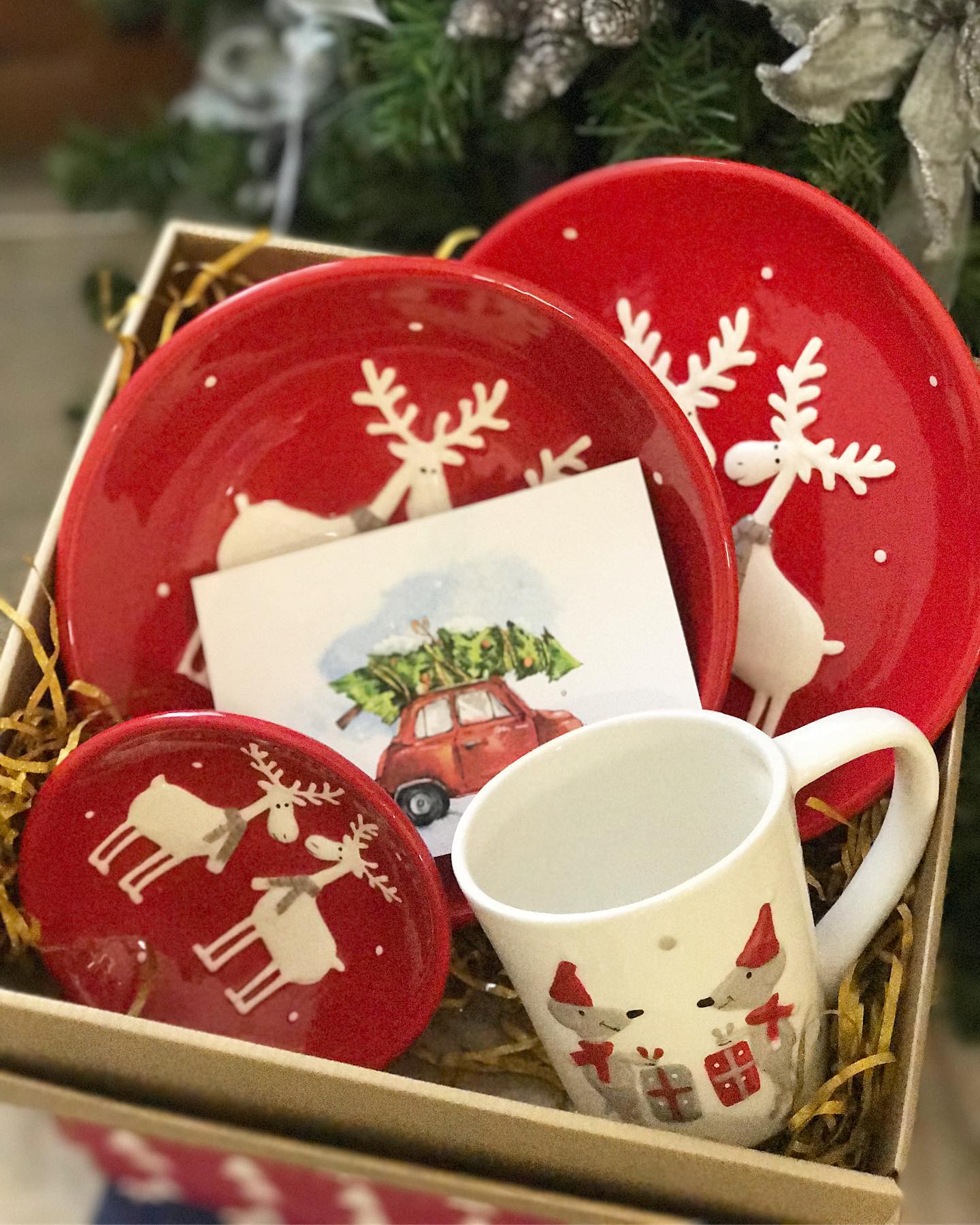 Kit Porcelana Natalina Charm – 4 Peças