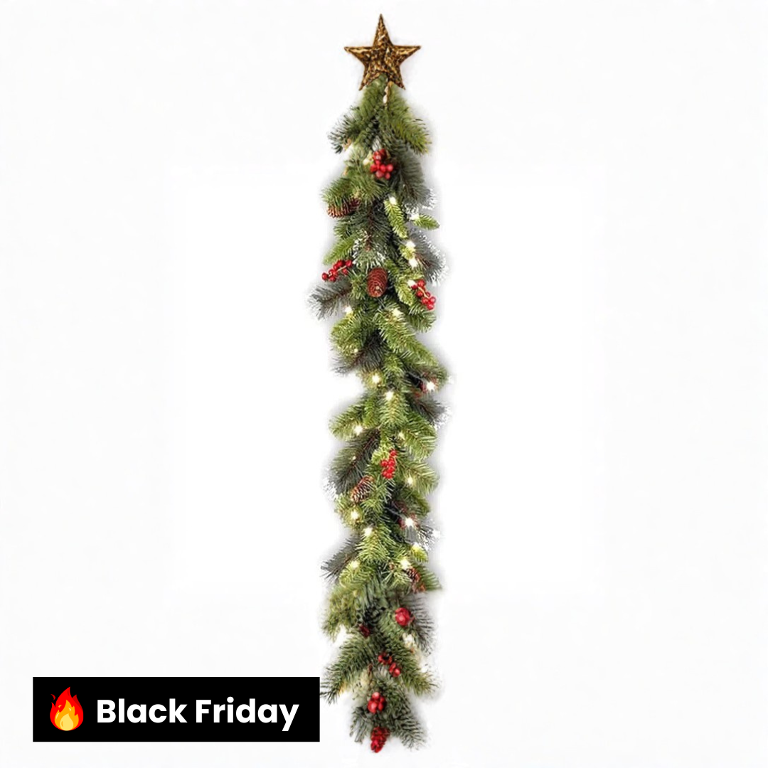 Festão de Natal com decoração