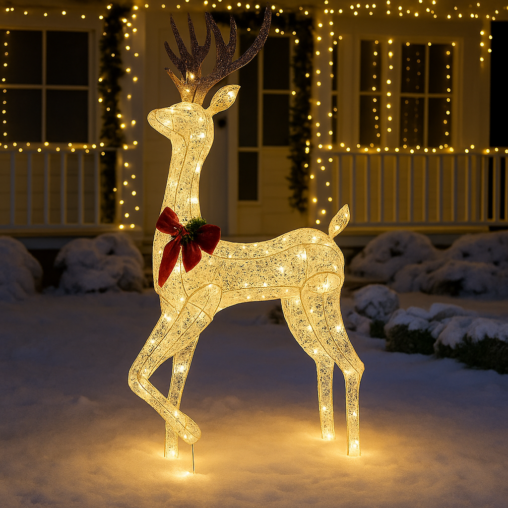 Cervo Iluminado de Luxo + Brinde!
