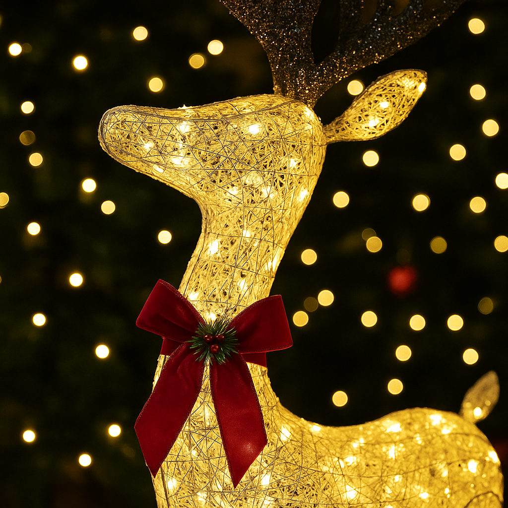 Cervo Iluminado de Luxo + Brinde!