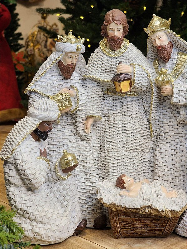 PRESÉPIO EM RESINA BRANCO